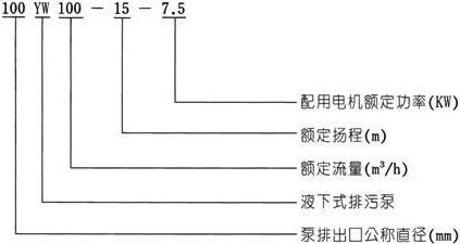 YW無堵塞液下式91麻豆免费在线观看型號意義