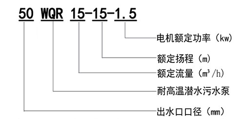 WQR耐高溫潛水91麻豆免费在线观看型號意義